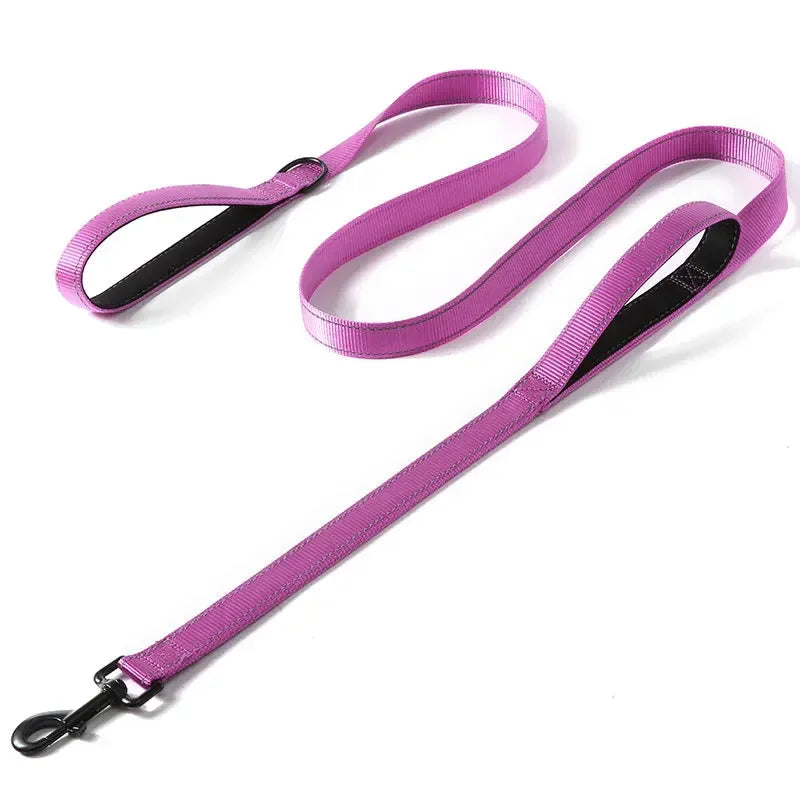 Heavy Duty Nylon Dog Leash With Double Handle For Training