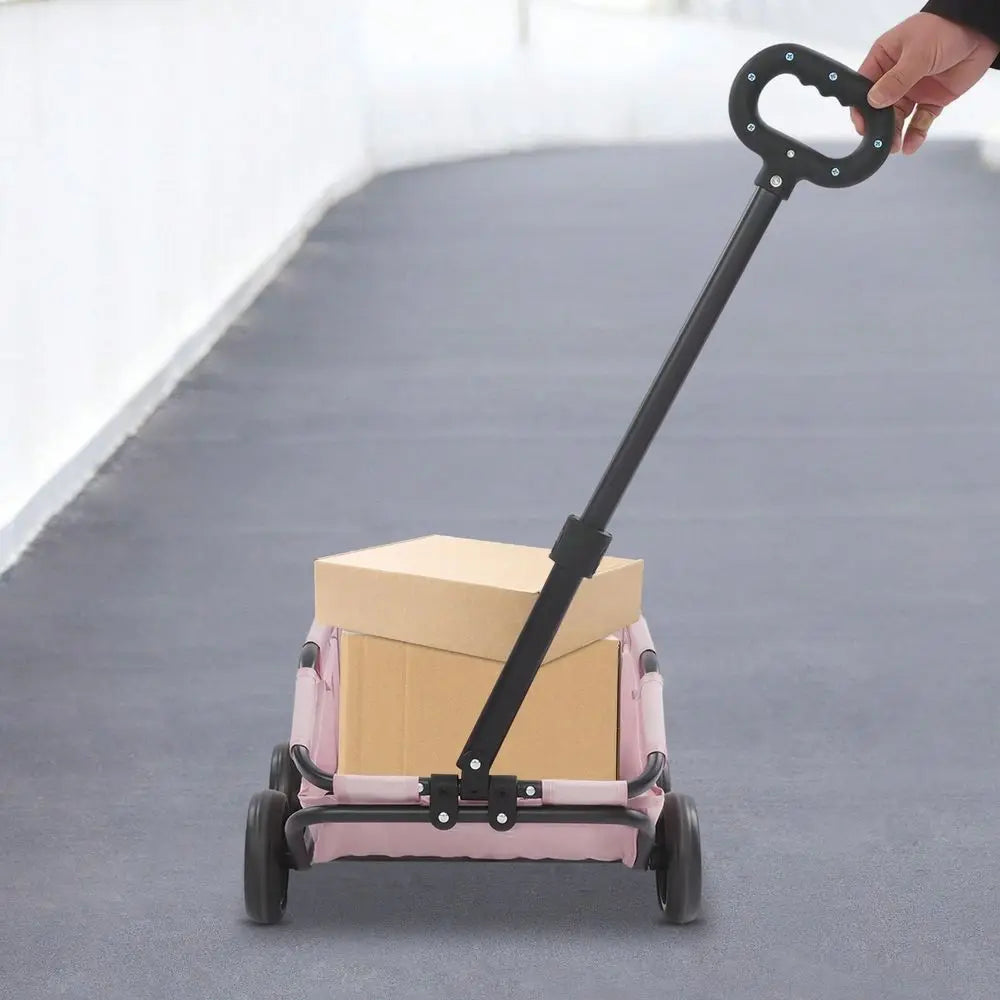 Folding Dog Cart Stroller With Four Wheels For Travel