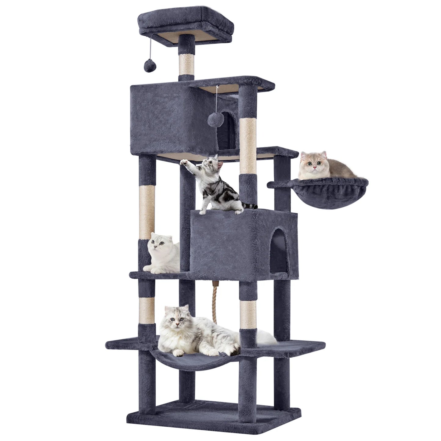 MCQ Cat Tree Tower With Sisal Scratching Posts Pet Condo