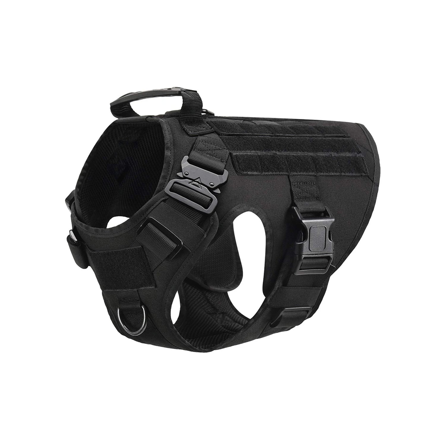 Tactical Nylon Dog Harness Collar Leash Set Training Vest