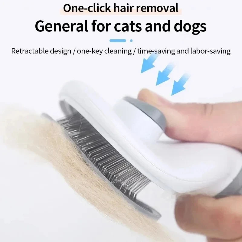 AEHOME Pet Grooming Brush Self-Cleaning Dematting Comb