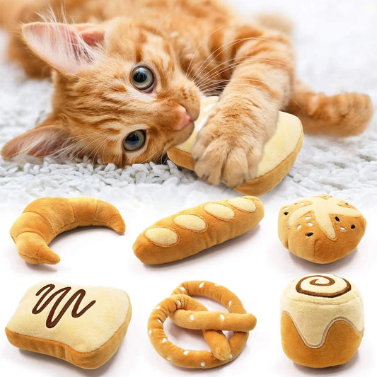 Bread Shaped Cat Mint Toy For Indoor Interactive Play