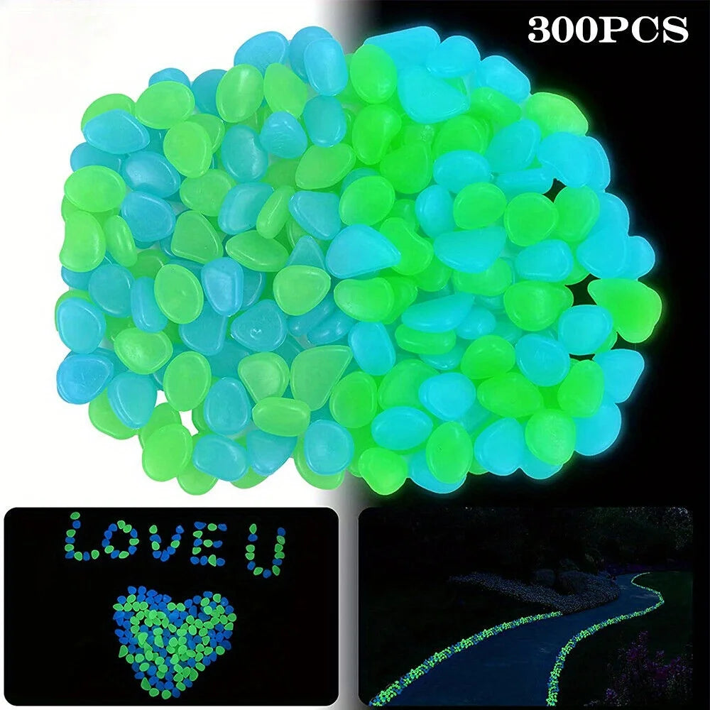 Glow Pebbles Glowing Rocks For Aquarium And Garden