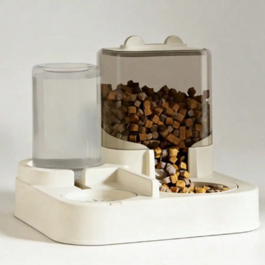Automatic Pet Feeder And Waterer Gravity Dispenser