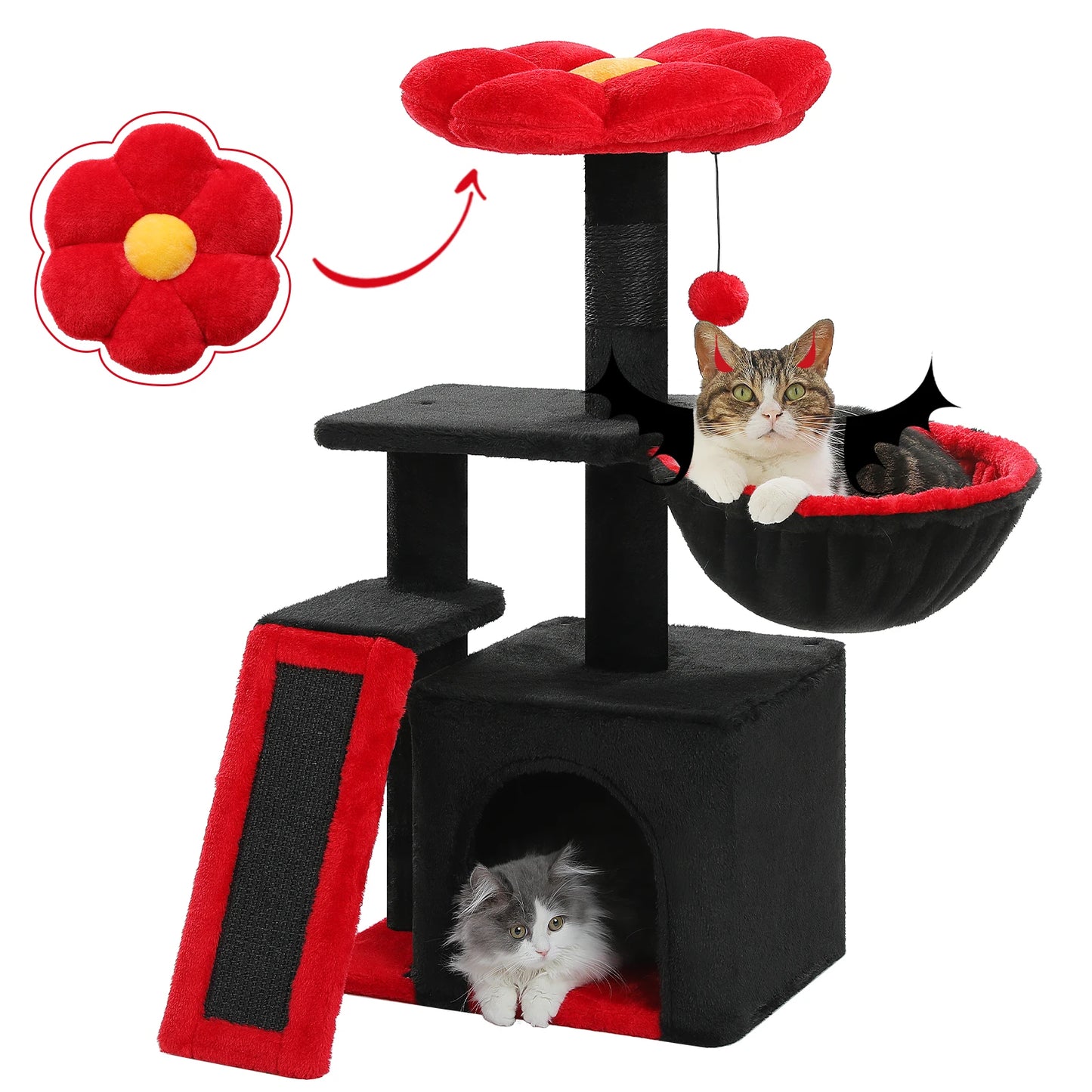PEQULTICN Cat Tree Tower With Sisal Scratching Post
