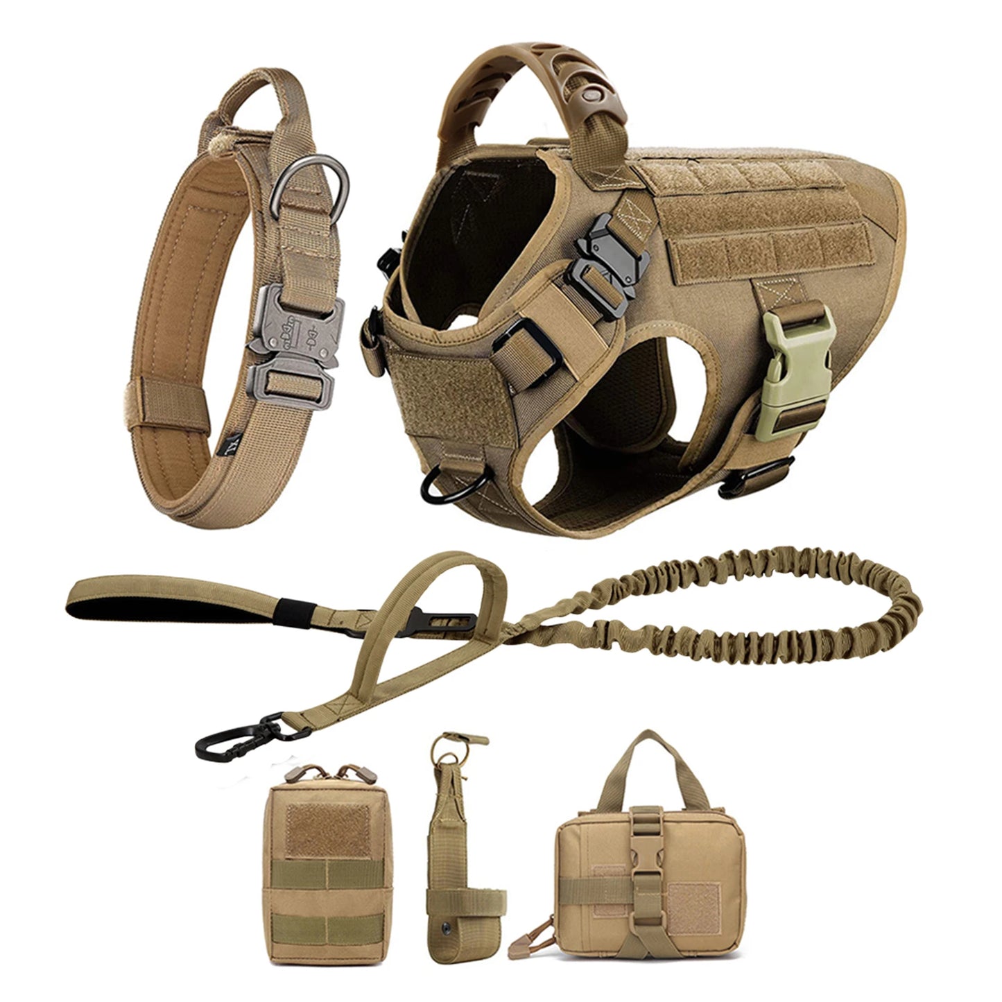 Dog Harness And Leash Set Padded Quick Release Buckle Nylon