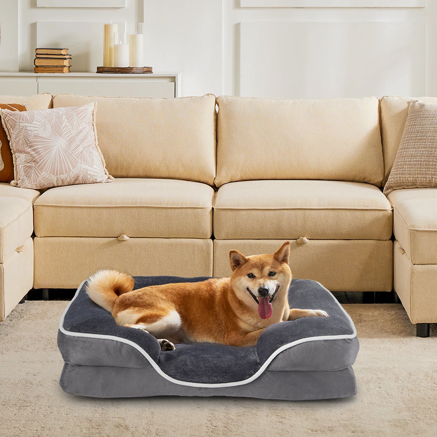 JHK Orthopedic Memory Foam Dog Bed For Small Pets Deluxe