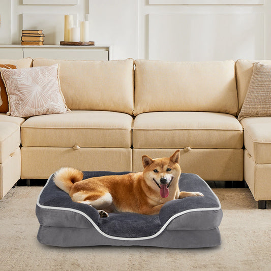 JHK Orthopedic Memory Foam Dog Bed For Small Pets Deluxe