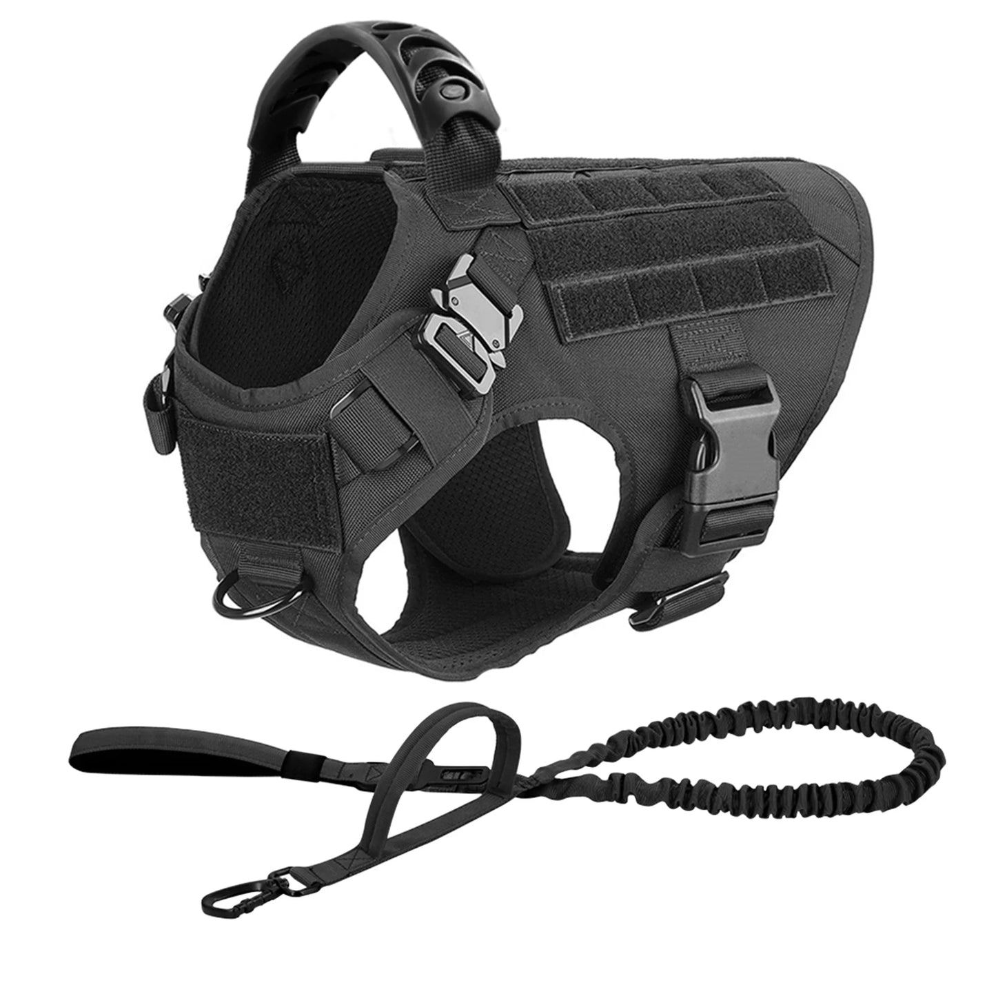 Dog Harness And Leash Set Padded Quick Release Buckle Nylon
