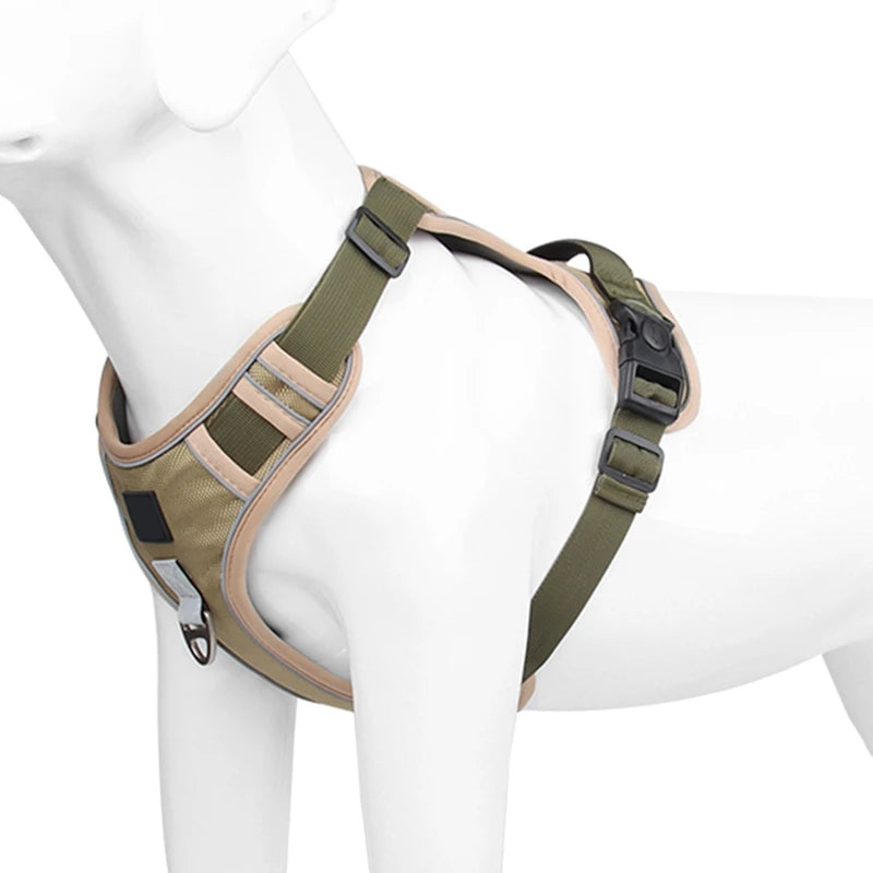 NONECN Reflective Nylon Dog Harness Tactical Vest All Season