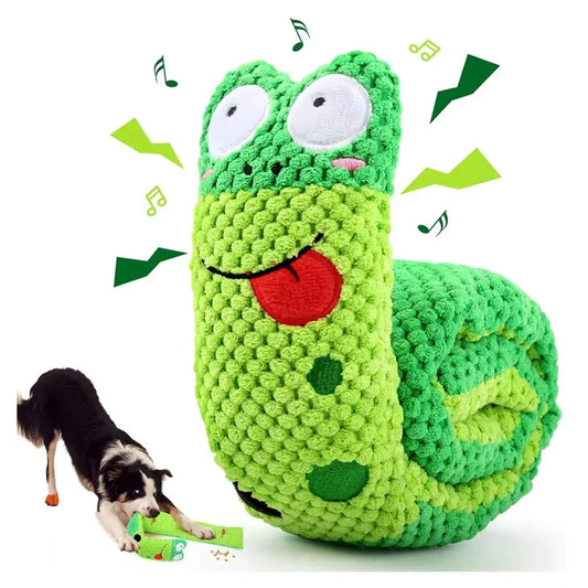 YTYIN Dog Puzzle Feeder Interactive Plush Snail Toy
