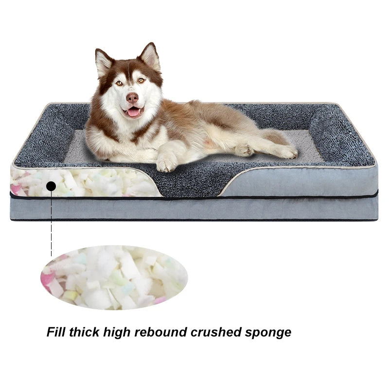 NONECN Dog Bed With Removable Washable Cover And Raised Edges