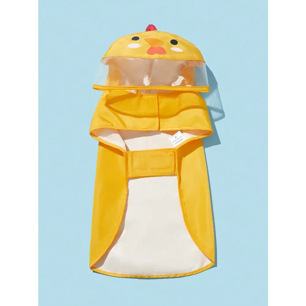 PETSIN Cartoon Bear Hooded Pet Raincoat For Dogs And Cats