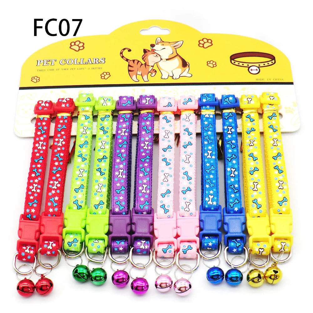 Wholesale Anti Lost Nylon Dog Collars With Bells For Pets