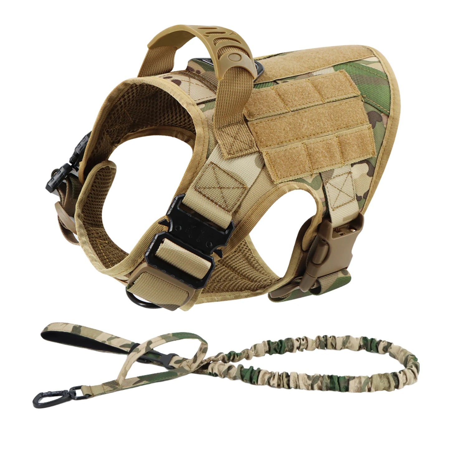 Dog Harness And Leash Set Padded Quick Release Buckle Nylon