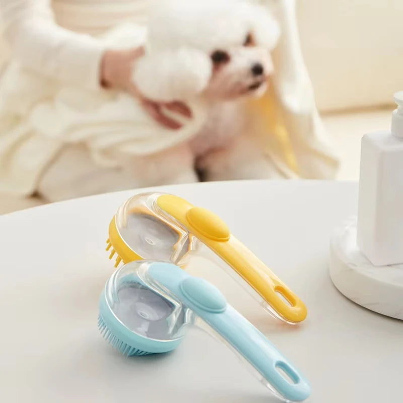 Pet Bathing Brush Silicone Massager For Dogs And Cats