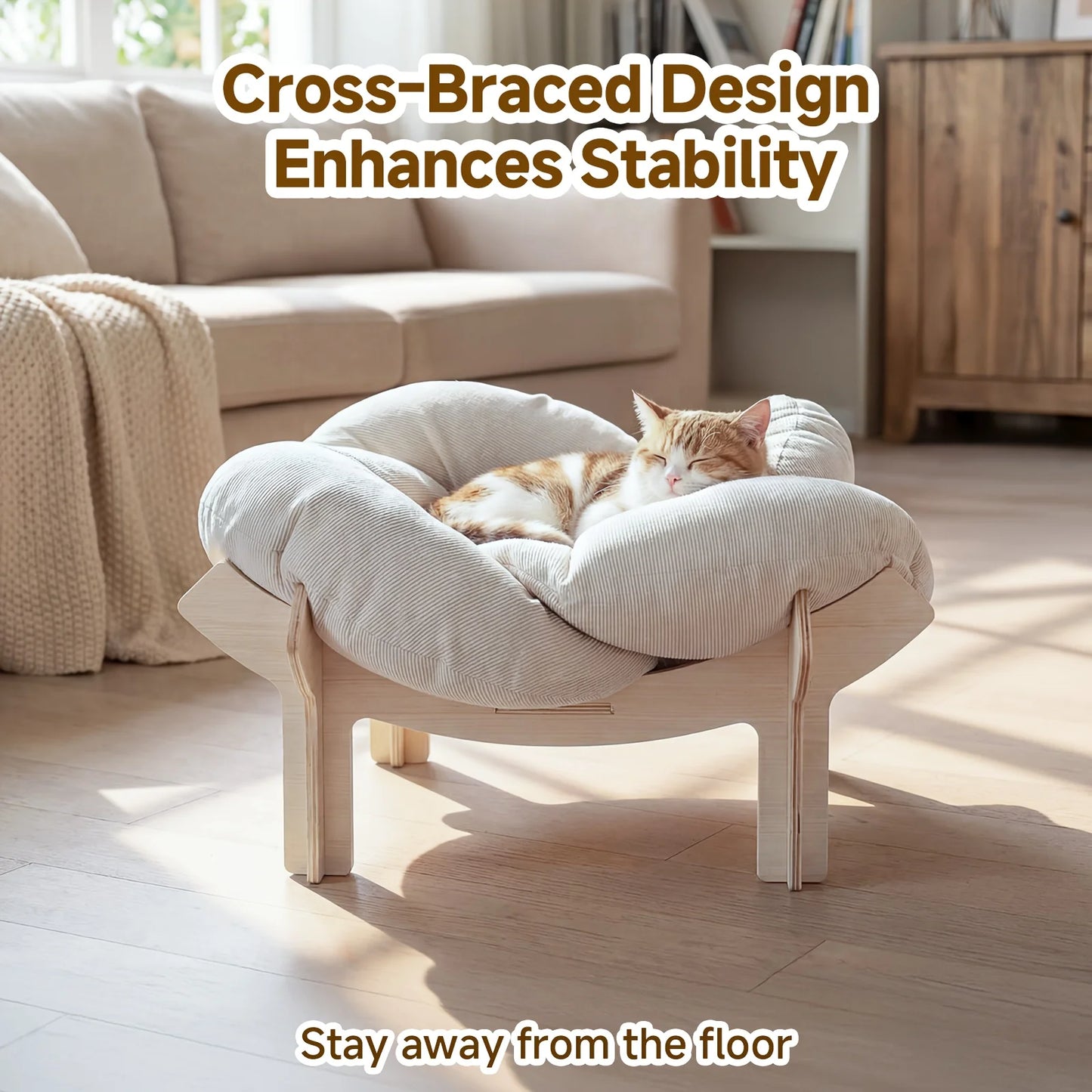 Luxurious Flower Shaped Cat And Small Dog Bed EVA Base