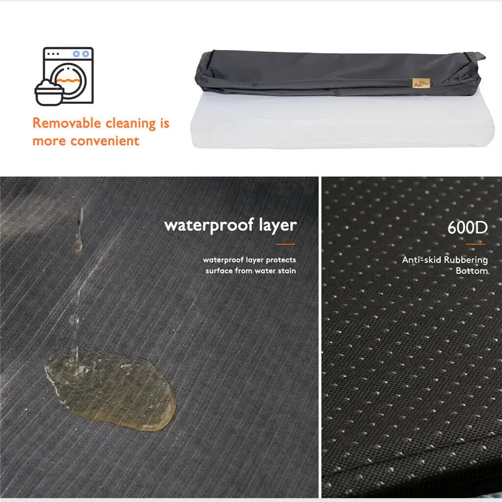 NONECN Memory Foam Dog Bed Orthopedic Mat With Removable Cover