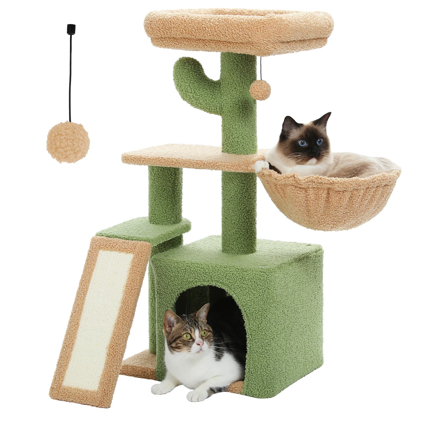 PEQULTICN Cat Tree Tower With Sisal Scratching Post