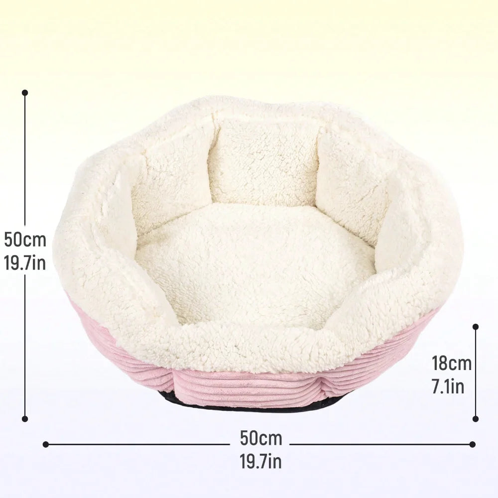 XMSJ Thickened Plush Cat Dog Bed Machine Washable Cushion