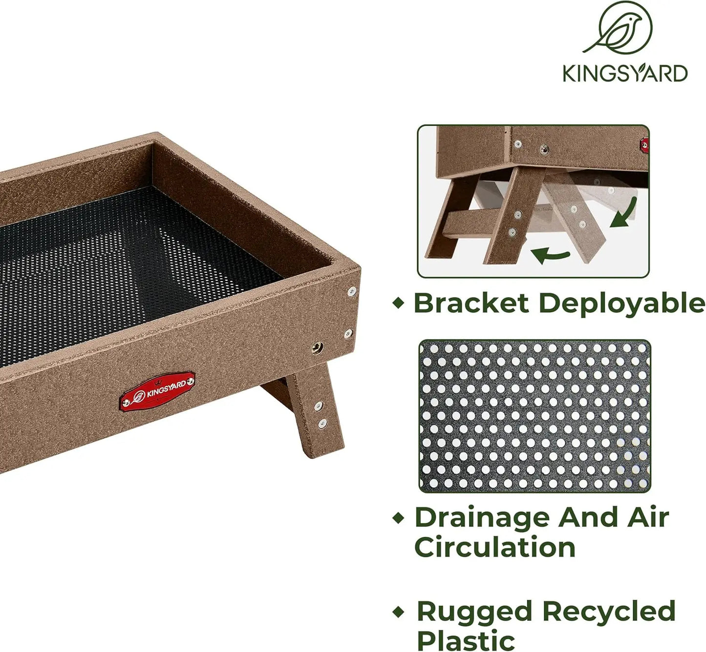 Large Capacity Platform Bird Feeder For Wild Birds And Squirrels
