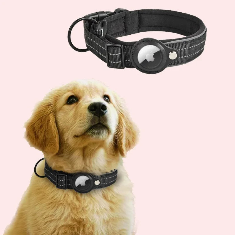 NONECN AirTag Dog Collar Reflective Padded Adjustable