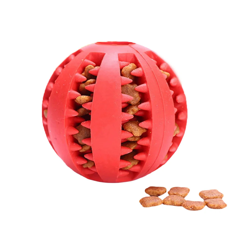 Rubber Dog Teething Puzzle Balls Training Toy For Dogs