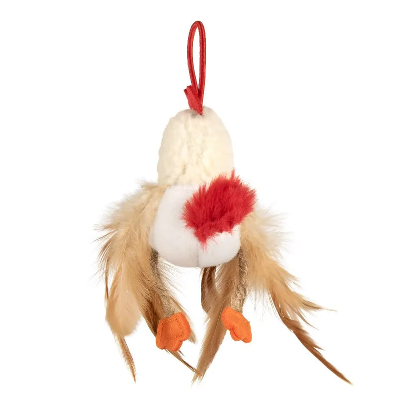 Interactive Elastic Launcher Cat Toy With Chicken Sound And Catnip