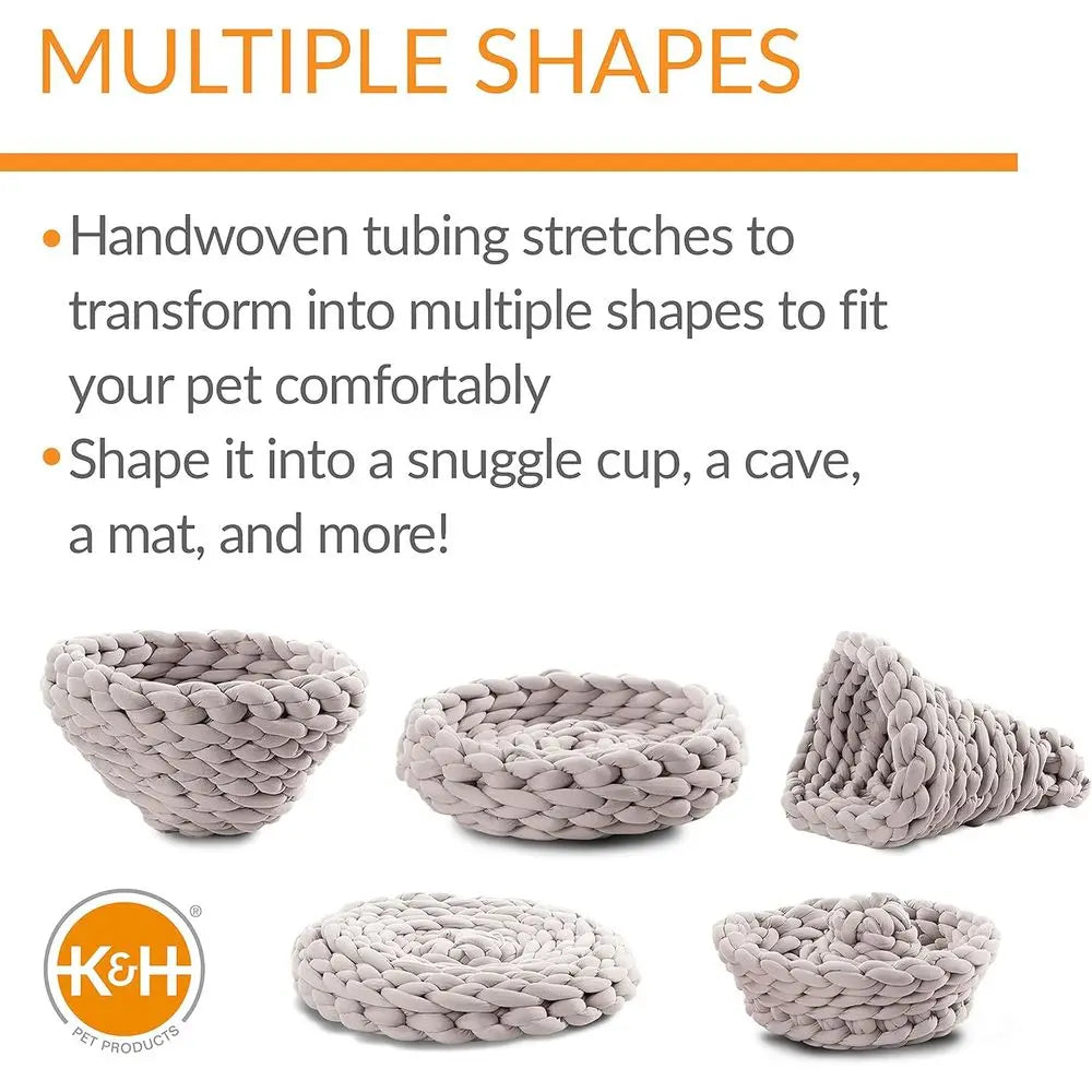 Handwoven Soft Knitted Cat Bed With High Walls
