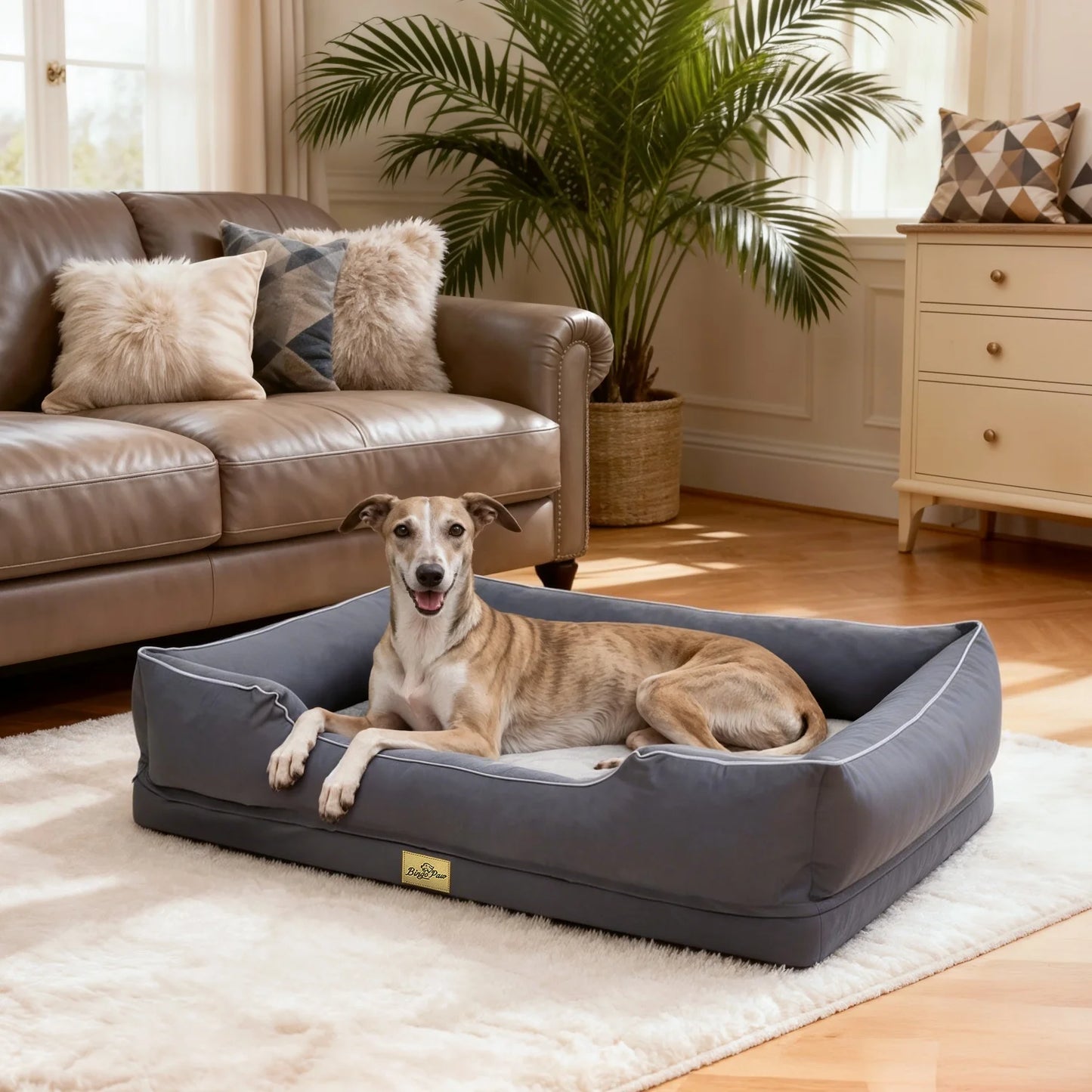 Bingopaw Orthopedic Foam Bolster Dog Bed Sofa