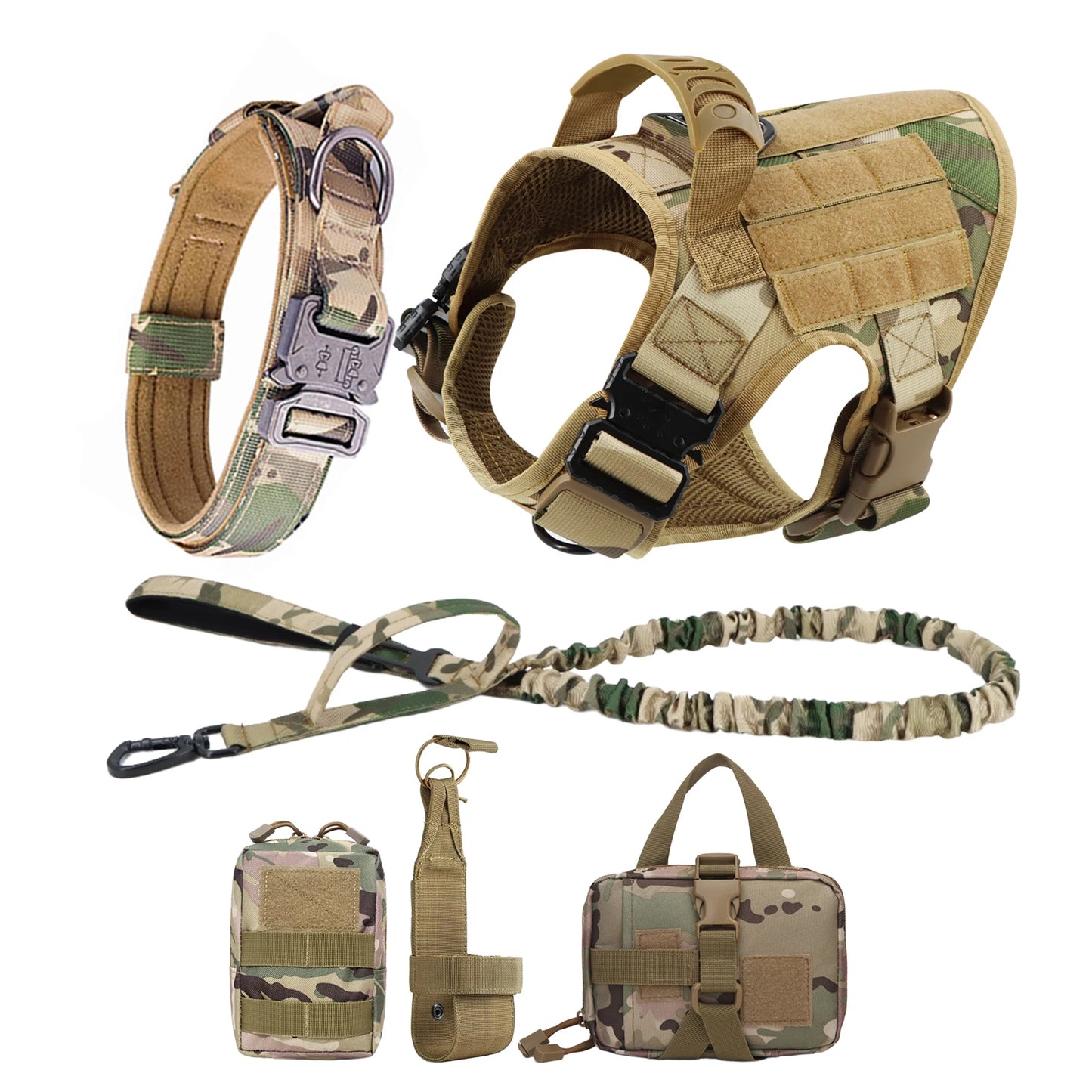 Dog Harness And Leash Set Padded Quick Release Buckle Nylon