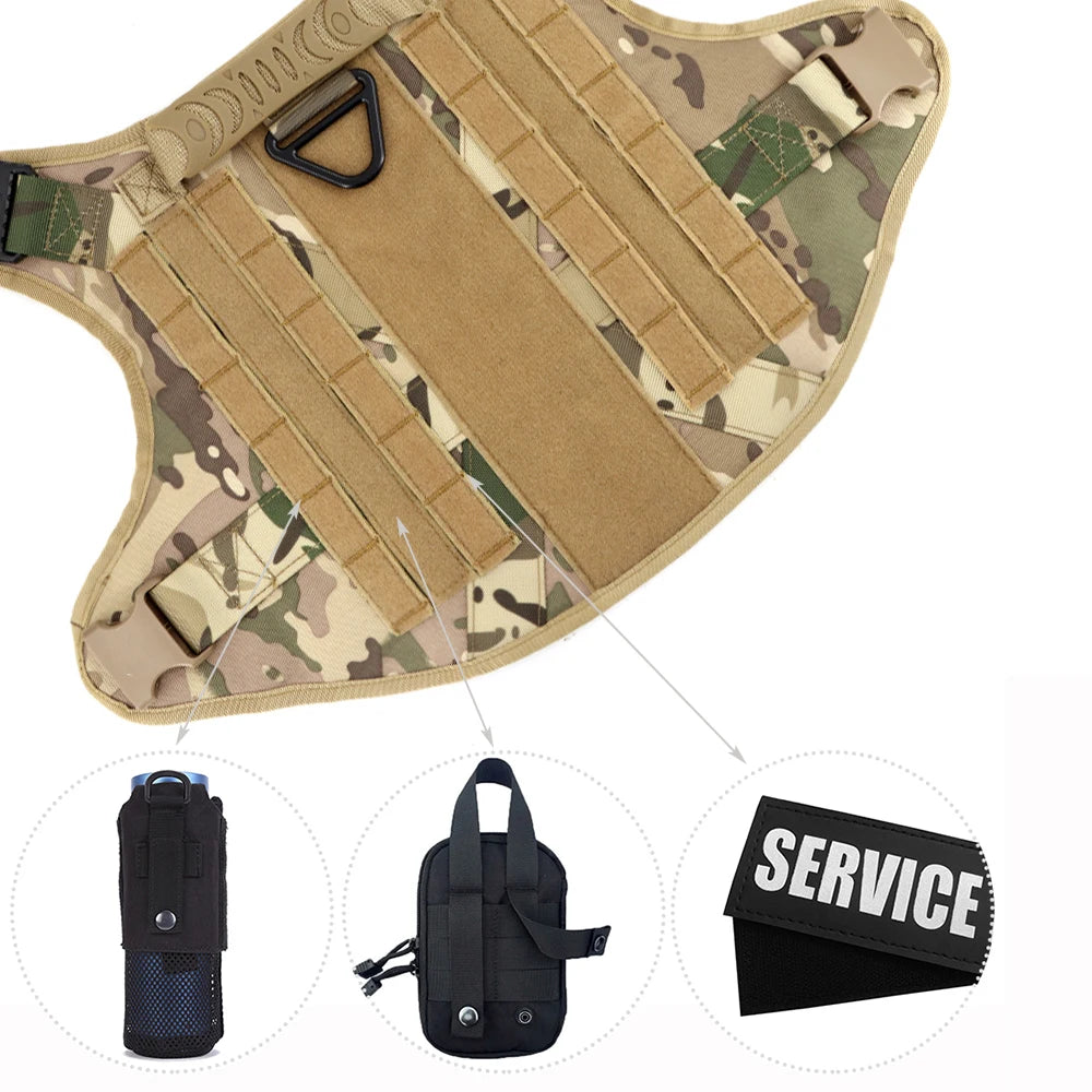 PETRAVELCN Military Dog Harness Vest Training Gear Set