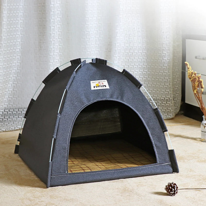 Foldable Pet House Universal Four Seasons Cat Dog Nest Outdoor Portable Breathable Tent