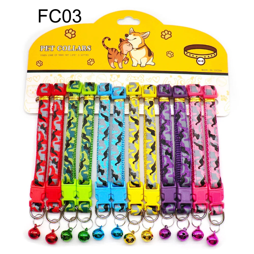 Wholesale Anti Lost Nylon Dog Collars With Bells For Pets