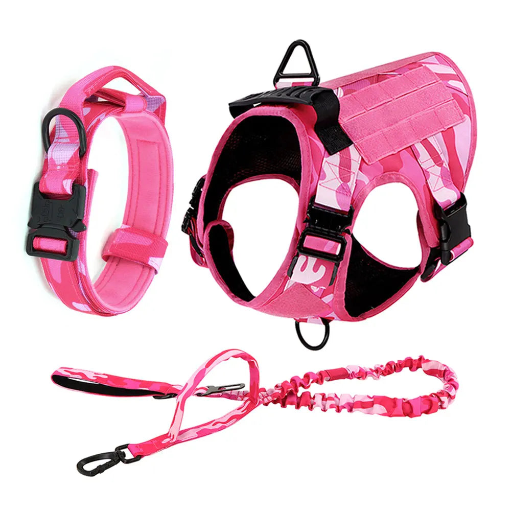 PETRAVEL Military Camouflage Dog Harness For All Dogs