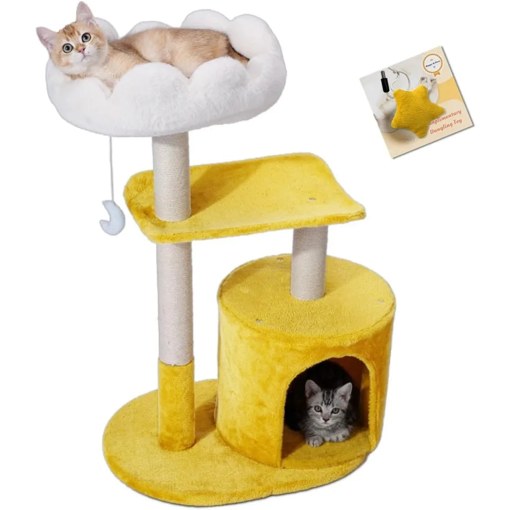 NBVCX Multi Level Cloud Cat Tree Tower With Sisal Scratcher