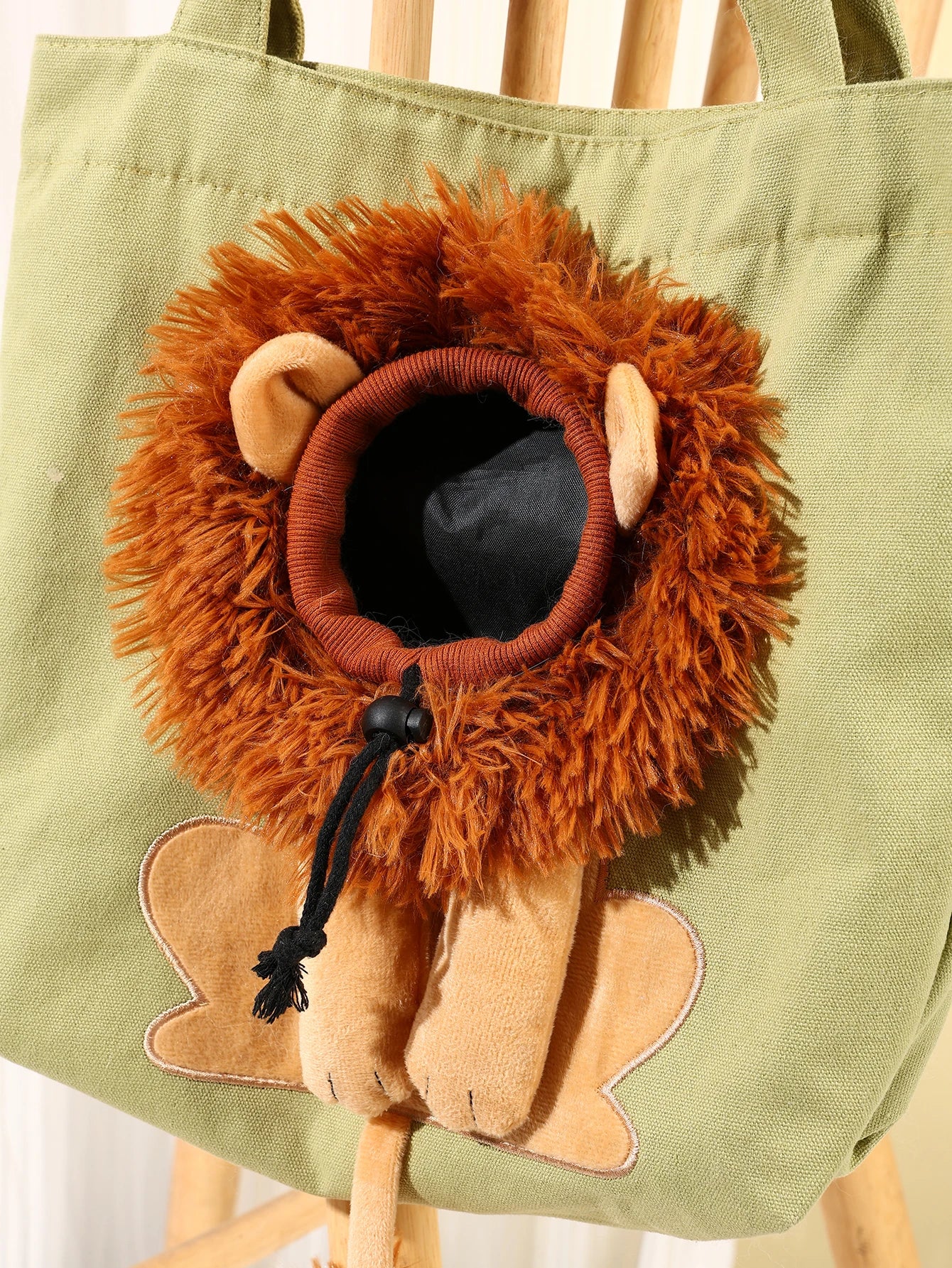 Lion Shaped Cat Carrier Bag Portable Polyester Shoulder Tote