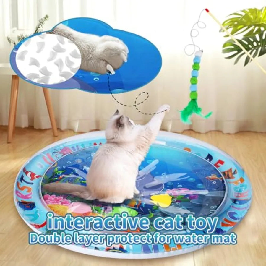 Cat Water Mat Anti Scratch Sensory Play Mat Unbreakable