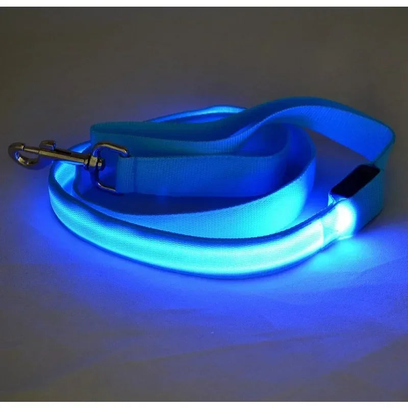 NONECN LED Light Up Dog Leash Luminous Rope Lead Safety