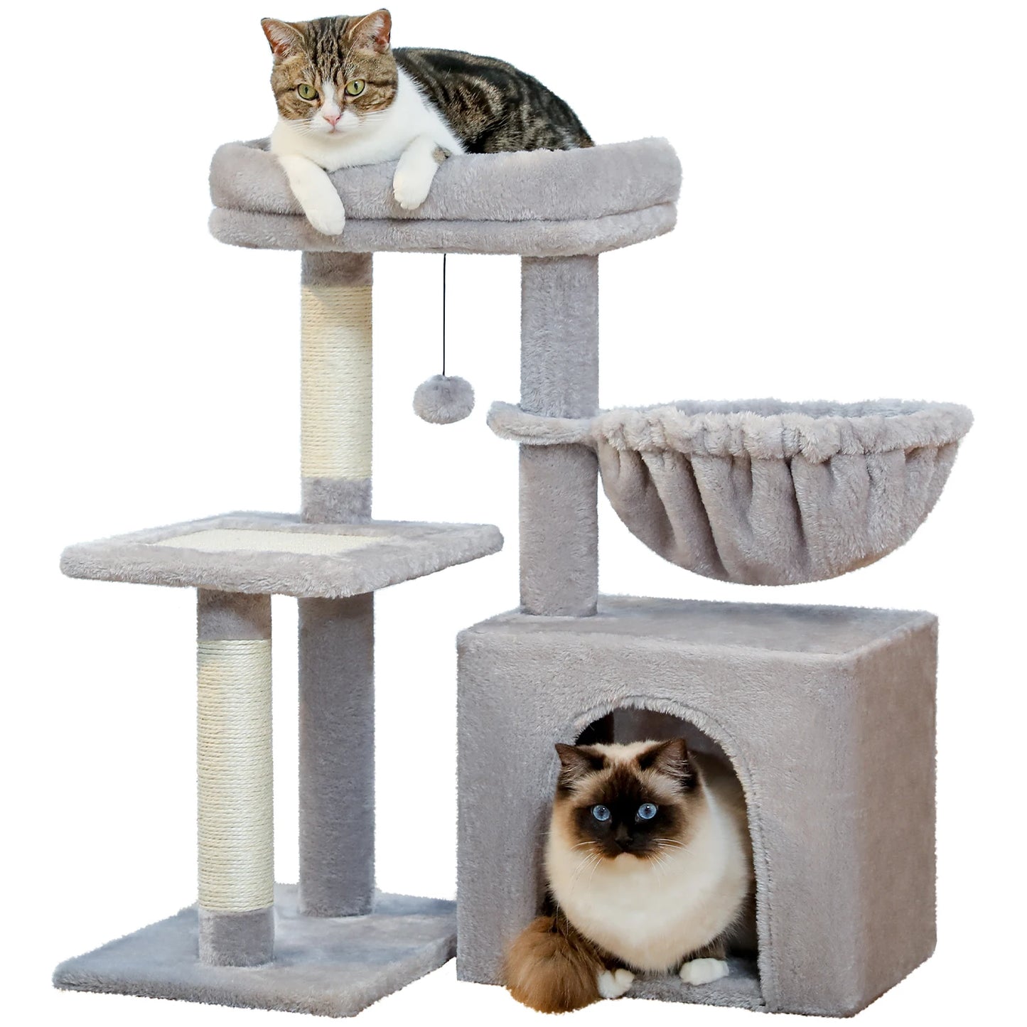 PEQULTICN Cat Tree Tower With Sisal Scratching Post