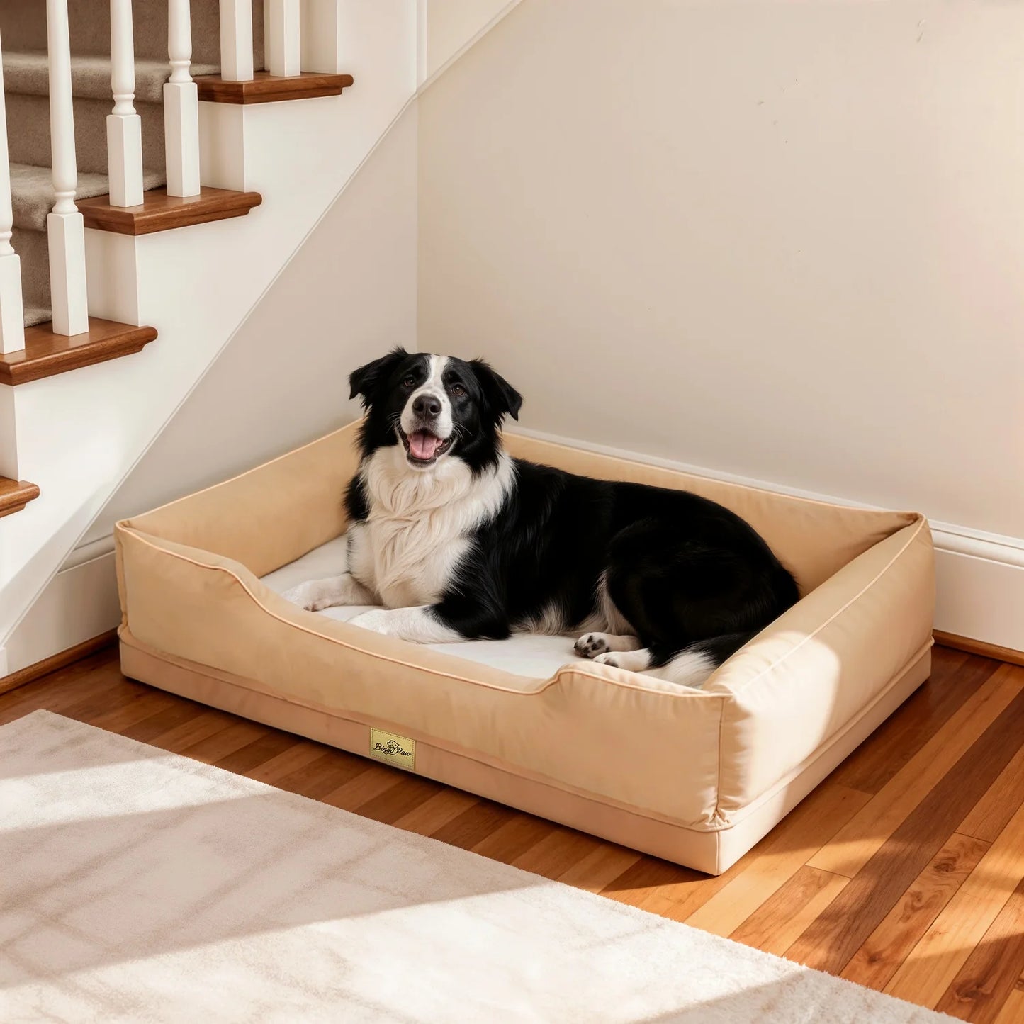 Bingopaw Orthopedic Foam Bolster Dog Bed Sofa