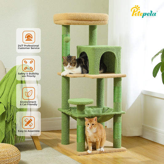 PETEPELA Cat Tree for Indoor Cats Five Level Tower