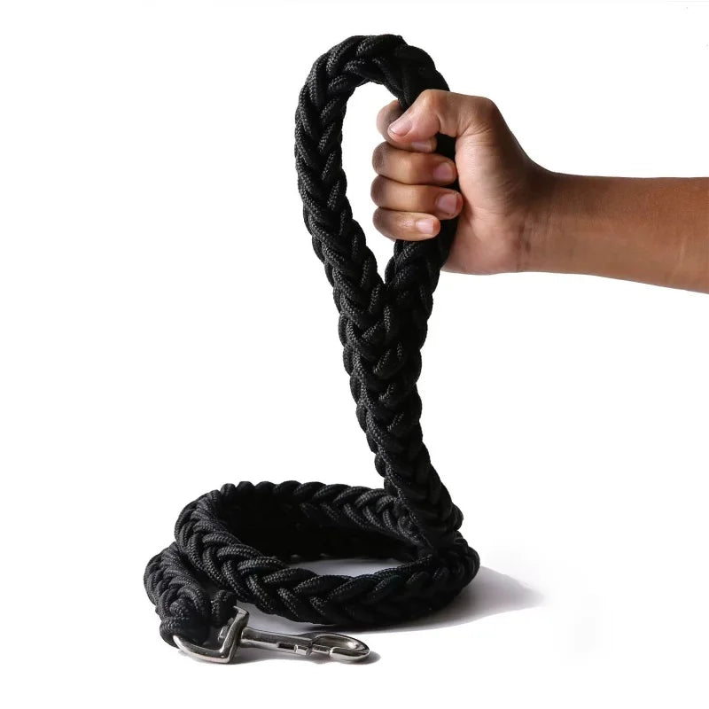 Nylon Braided Dog Leash For Large Breeds Walking Outdoor Training
