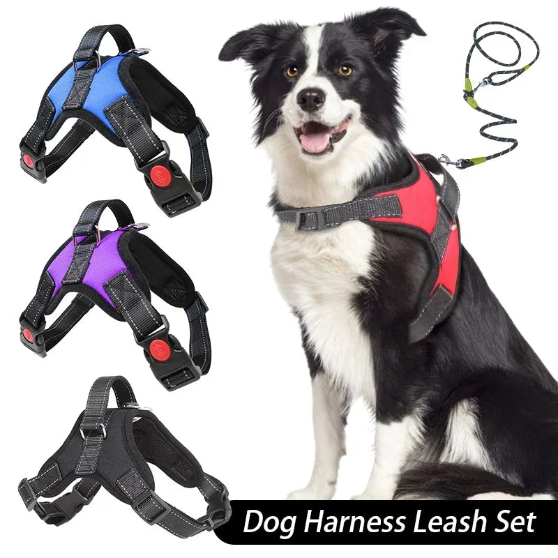 NONECN Dog Harness Leash Set No Pull Easy Control Handle