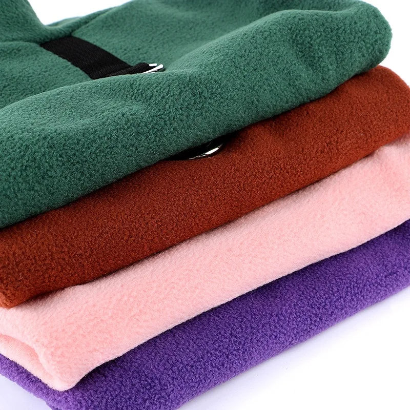 NONECN Fleece Dog Sweater Autumn Winter Coat for Small Breeds
