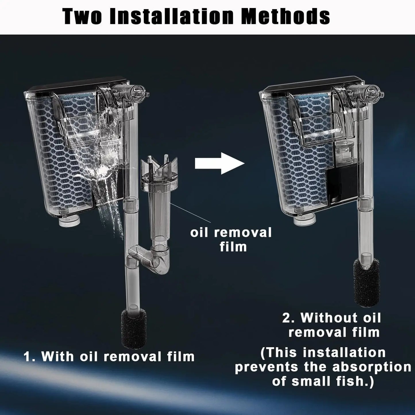 Nano Glass Aquarium With Filter And LED Light For Betta