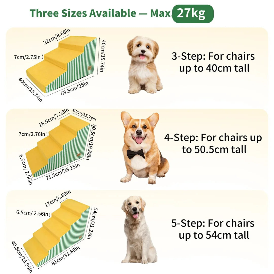 Bright Pet Stairs With High Density Foam And Non Slip Cover