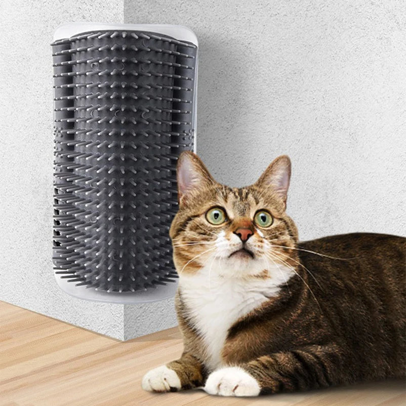 Cat Corner Scrubber Massager Scratcher Brush For Pets