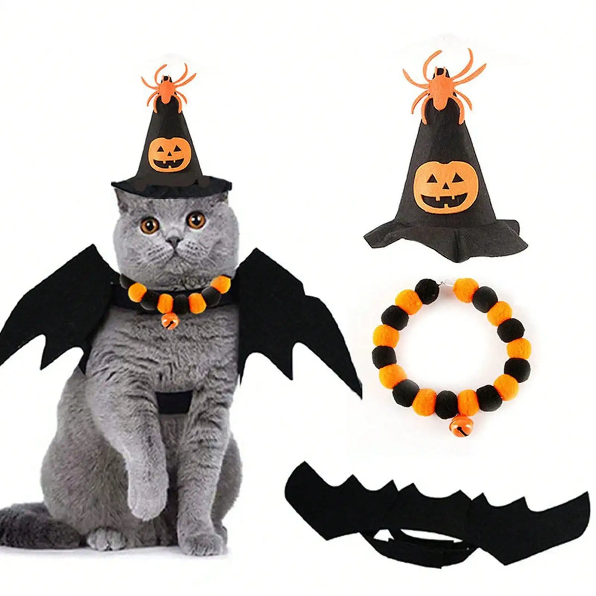 Halloween Pet Costume And Accessory Set For Playful Transformations