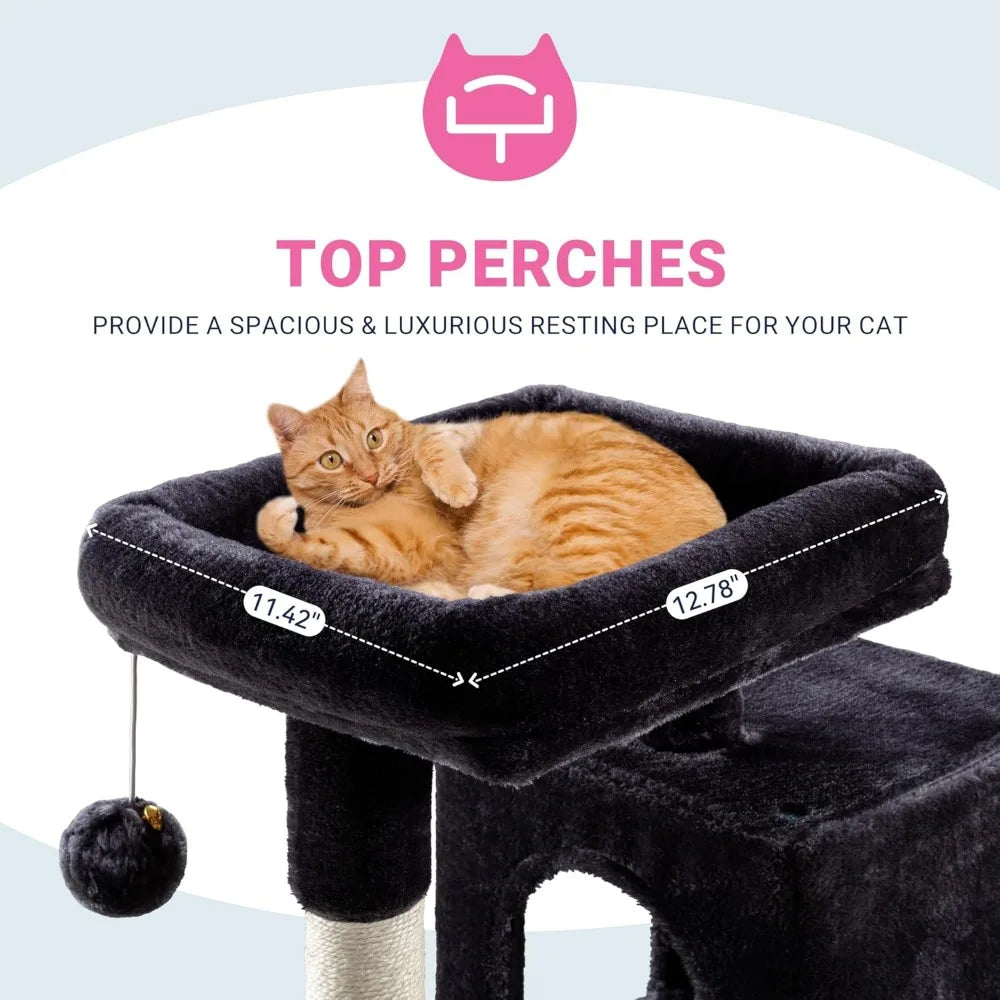 NBVCX Cat Tree Tower With Plush Perches Condos Sisal Posts